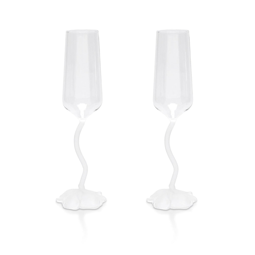 Floral Champagne Glasses